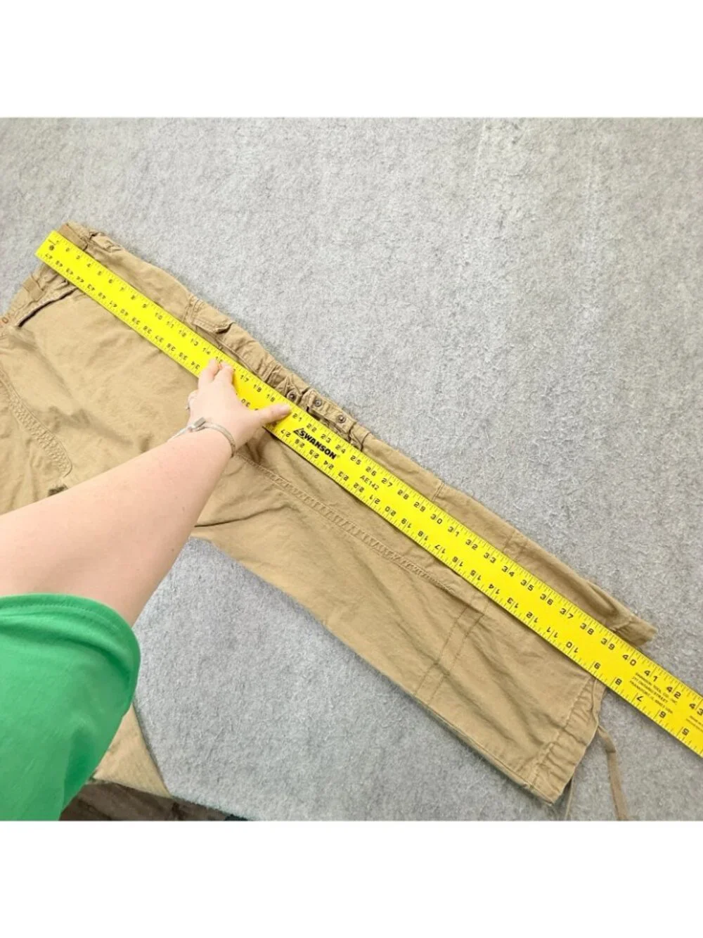 Polo Ralph Lauren Cargo Pants Men 42 x 30 Beige Paratrooper Military Adjustable